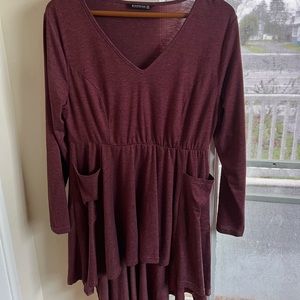 Bloomchic burgundy tunic. Like new!